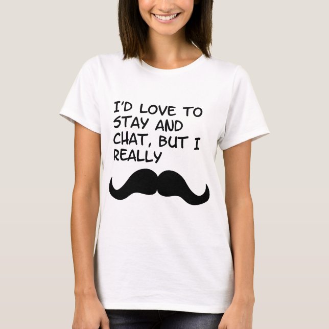 T-shirt Humor do bigode (Frente)