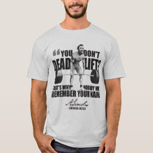 T-shirt Humor do Gym de Abraham Lincoln - Deadlift