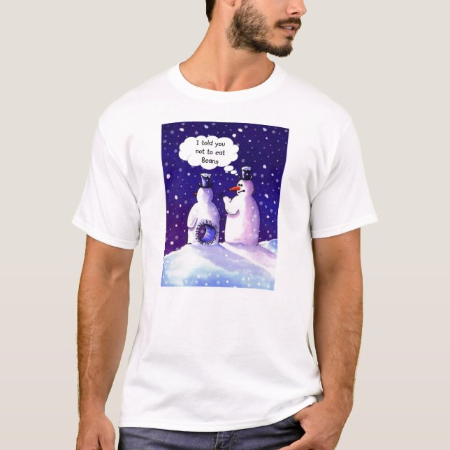 T-shirt Humor dos bonecos de neve em seu melhor (Frente)