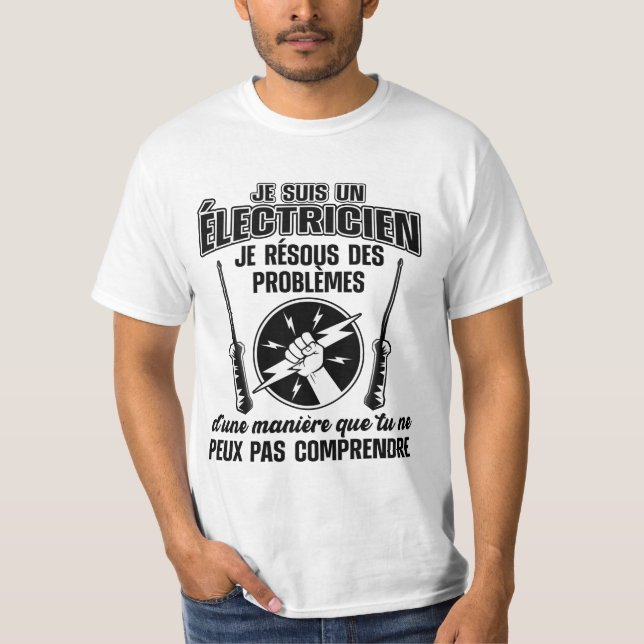 T-shirt Humour électricien (Frente)