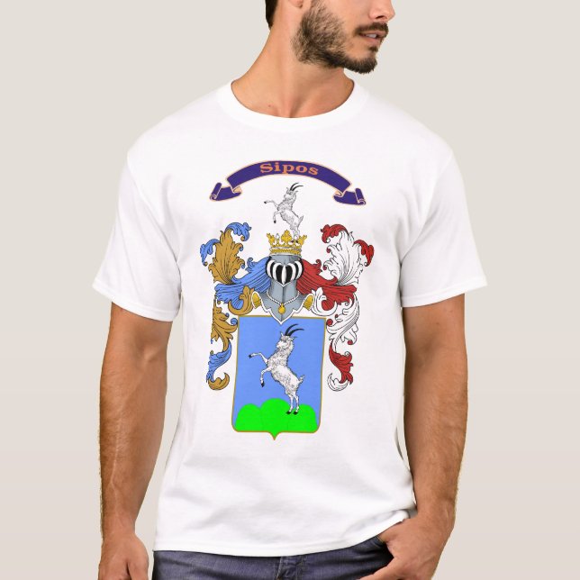 T-shirt húngaro da crista da família de Sipos (Frente)