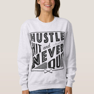 T-shirt Hustle de Hóquei em Campo, Hit e Nunca Sair