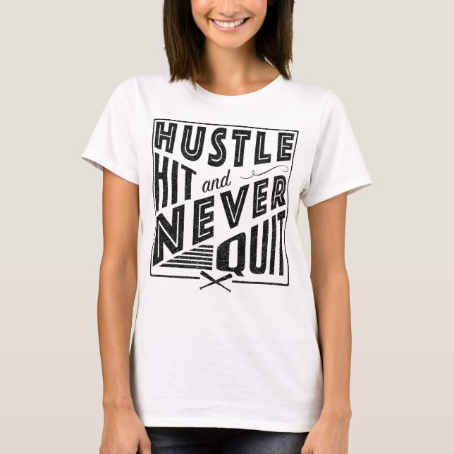 T-shirt Hustle Hit Baseball Shirsey (Frente)