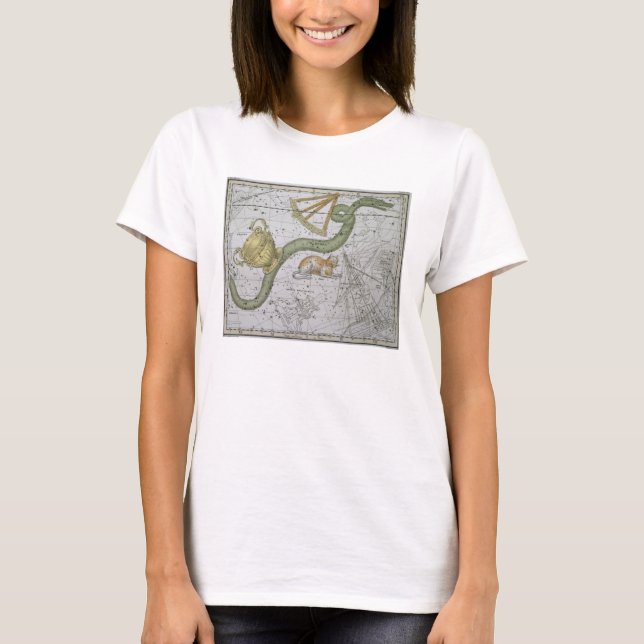 T-shirt Hydra, de A Celestial Atlas, pub. em 1822 (col. (Frente)