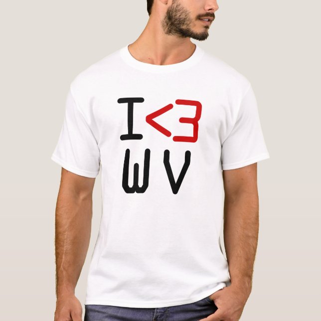 T-SHIRT I <3 WV (Frente)