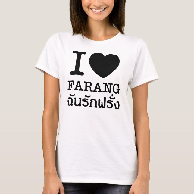 T-shirt I Black Heart (Love) Farang (Frente)
