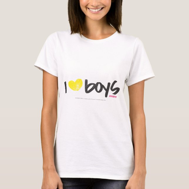 T-shirt I Heart Boys Yellow (Frente)