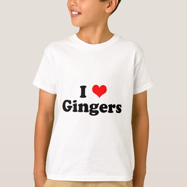 T-shirt I Heart Gingers (Frente)