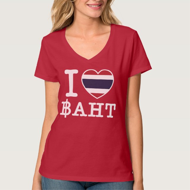 T-shirt I Heart (Love) Baht (Frente)