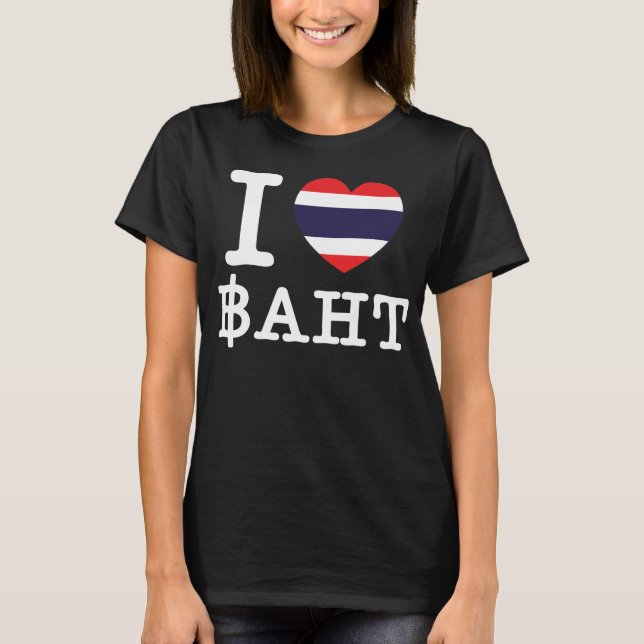 T-shirt I Heart (Love) Baht (Frente)