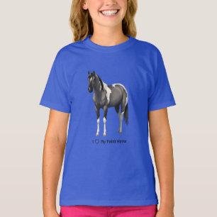 T-shirt I Heart (Love) MY Paint Horse Grulla Pinto
