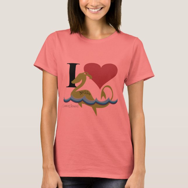 T-shirt I Heart Nessie (Frente)