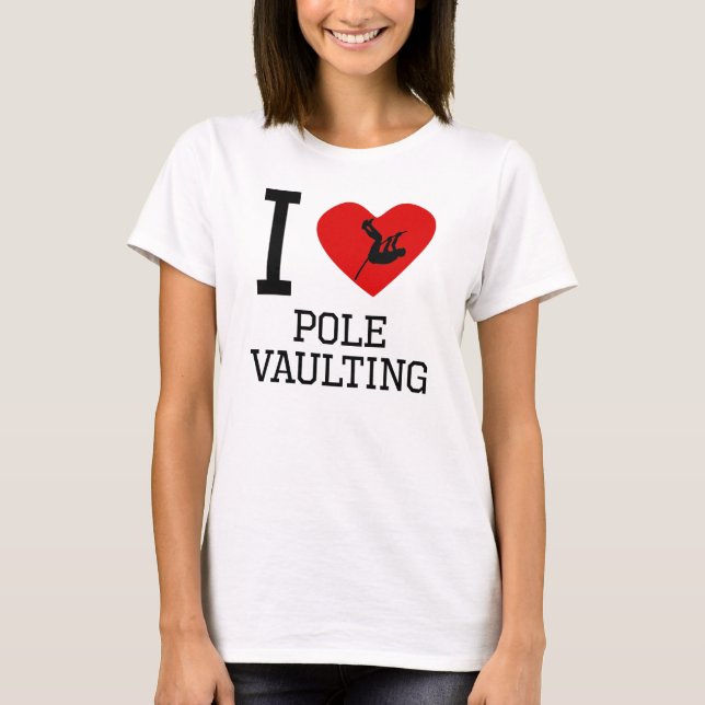 T-shirt I Heart Pole Vaulting (Frente)