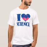 T-shirt I Heart Science Fund Logo Design<br><div class="desc">Cientista divertida do estilo cartoon que adoro cartoon de ciência biologia física química experimento cartoon professor sala de aula ou camiseta de design de laboratório. Tchau de química divertida hoje. Perfeito para cientistas,  estudantes,  pesquisadores,  professores de química ou qualquer outra pessoa que simplesmente ame química.</div>