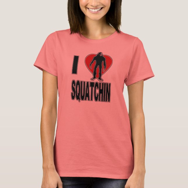 T-shirt I Heart Squatchin (Frente)