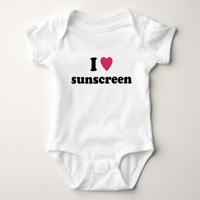 T-shirt I Heart Sunscreen Baby (Frente)