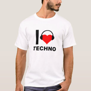 T-shirt "I Heart Techno Engraçado T-shirt"