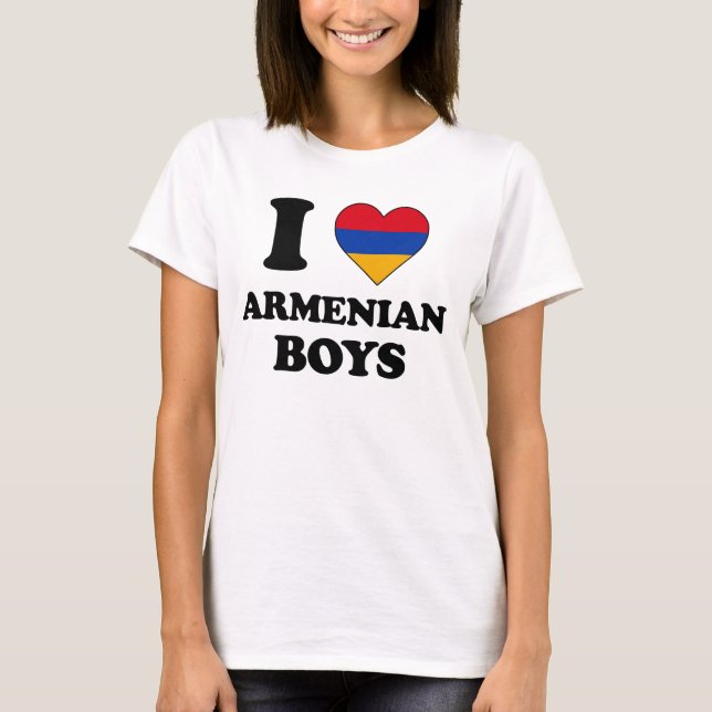 T-shirt I love Armenian Boys (Frente)