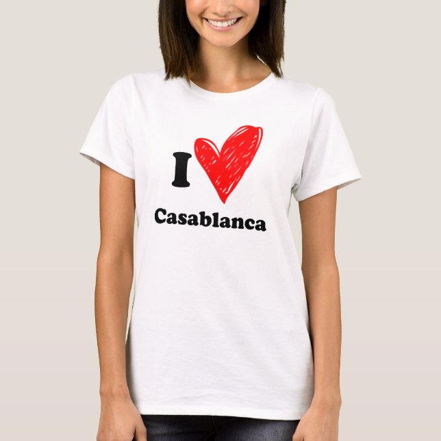 T-shirt I love Casablanca (Frente)