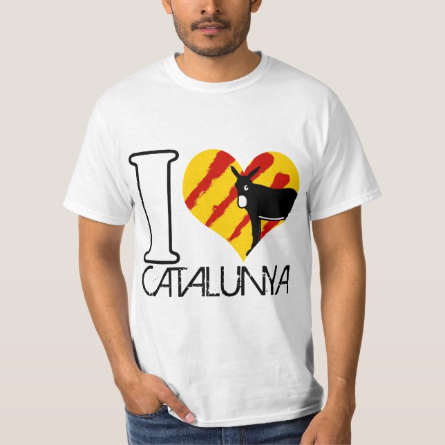 T-shirt I Love Catalunya - Tshirt white (Frente)