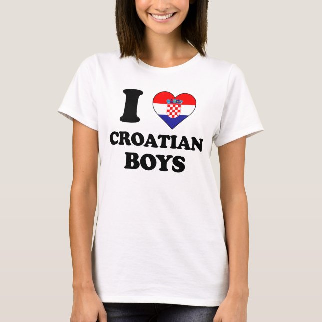 T-shirt I love Croatian Boys (Frente)