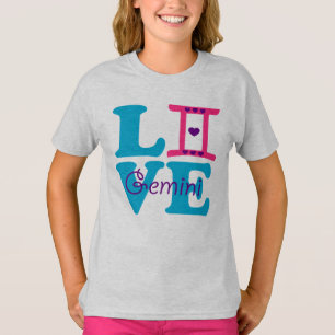 T-shirt ♊! I Love Gemini-Best-Zodiac Sign Fabuloso