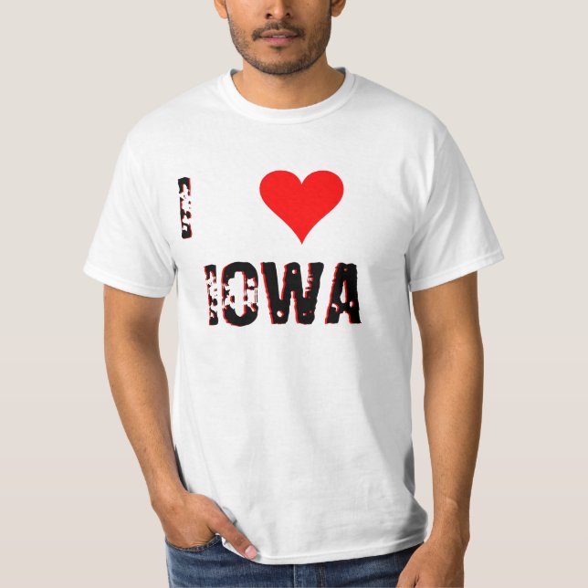T-shirt I Love (Heart) IOWA (Frente)