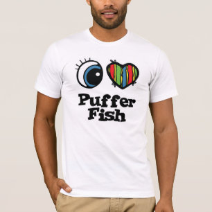 T-shirt I Love (Heart) Puffer Fish