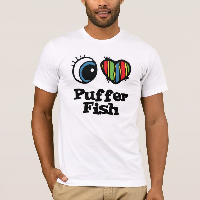 T-shirt I Love (Heart) Puffer Fish (Frente)