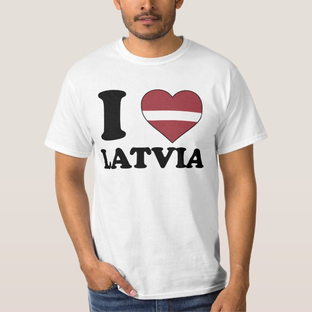 T-shirt I love Latvia (Frente)