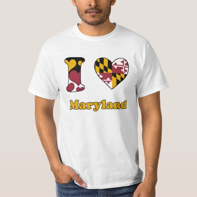 T-shirt I love Maryland (Frente)