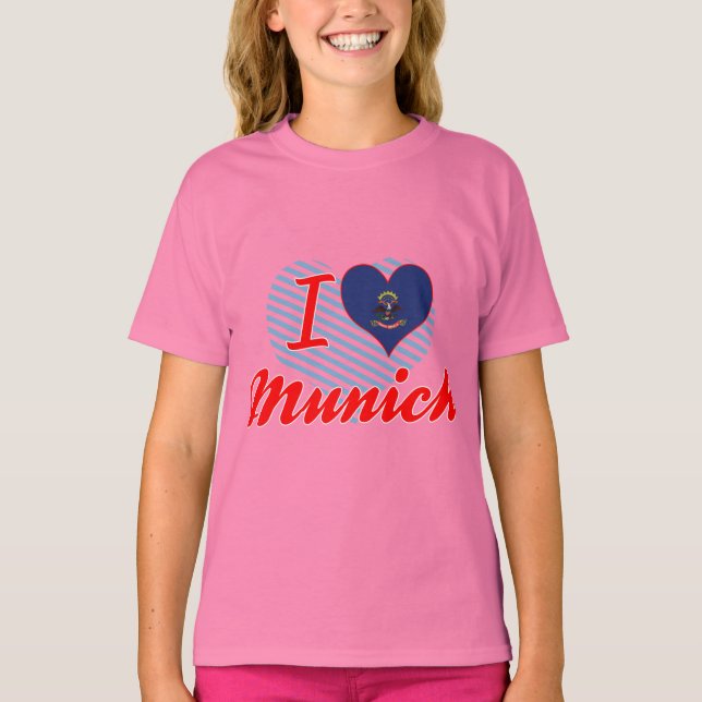 T-shirt I Love Munique (Dakota do Norte) (Frente)