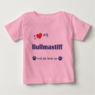 T-shirt I Love My Bullmastiff (Female Dog)