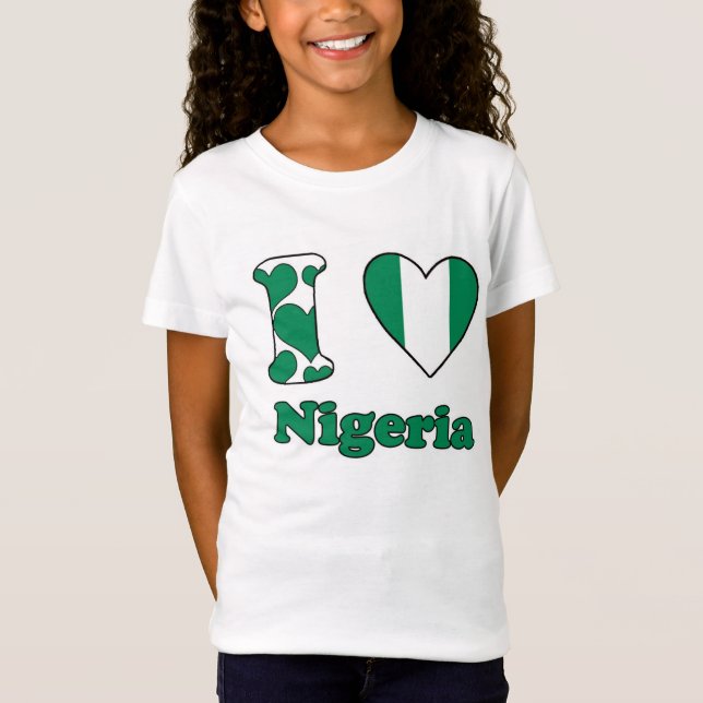 T-shirt I love Nigeria (Frente)