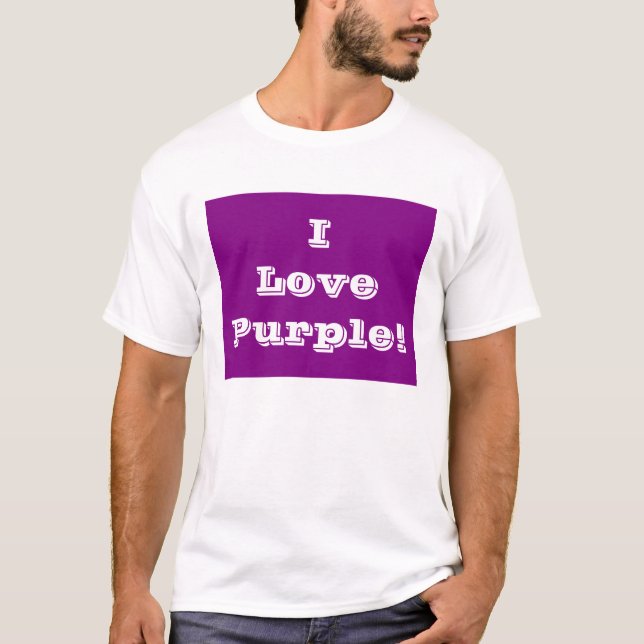 T-Shirt I Love Purple (Frente)