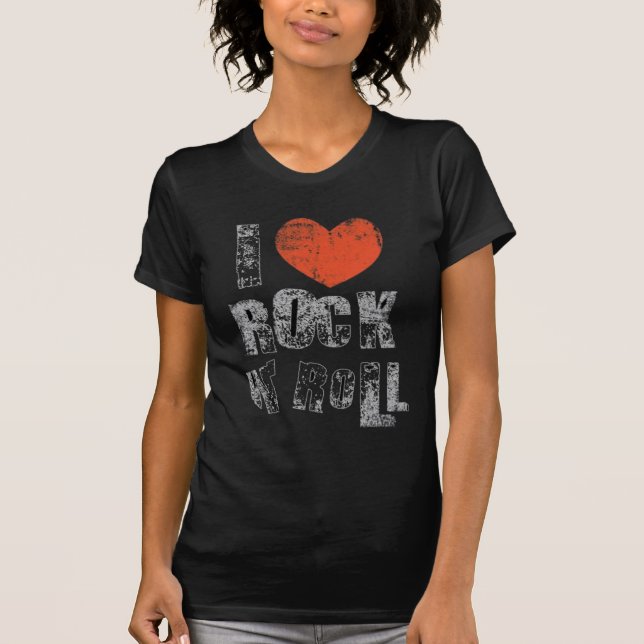 T-shirt I love rock n roll (Frente)