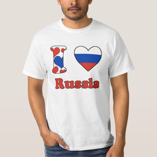 T-shirt I love Russia (Frente)