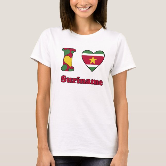 T-shirt I love Suriname (Frente)