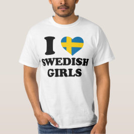 T-shirt I love Swedish Girls