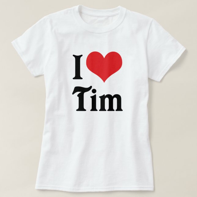 T-shirt I Love Tim (Frente do Design)