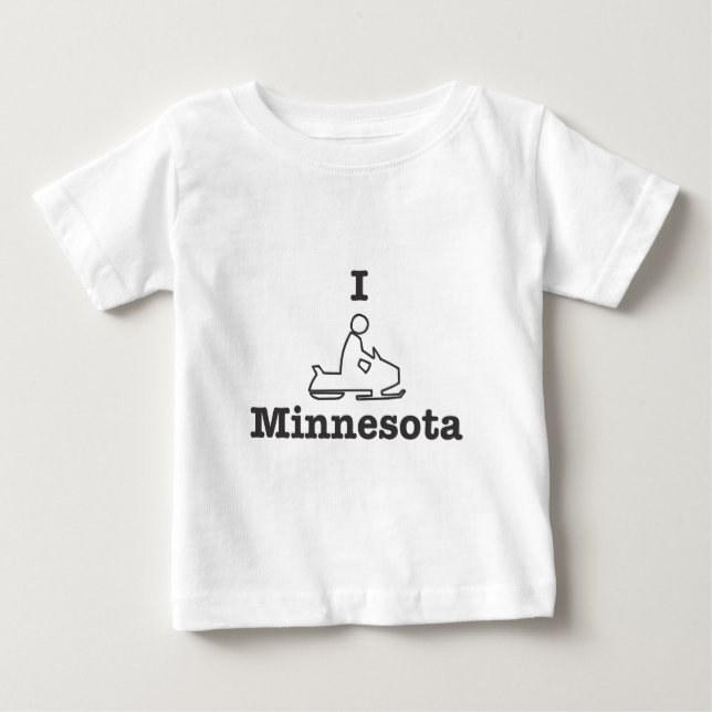 T-shirt I Snowmobile Minnesota (Frente)