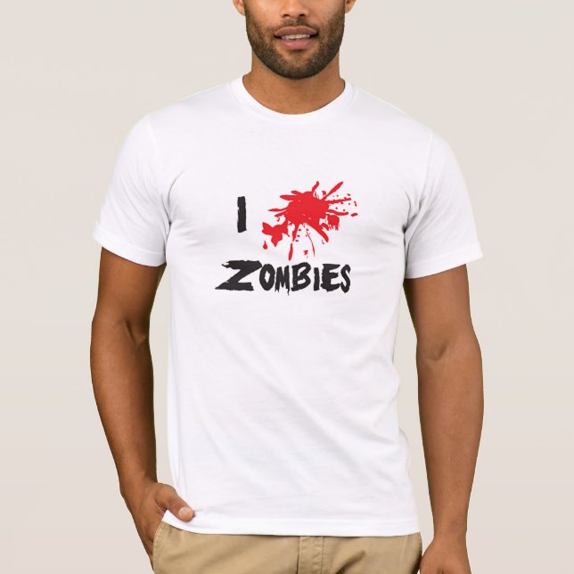 T-shirt I ♥ Zombies (Frente)