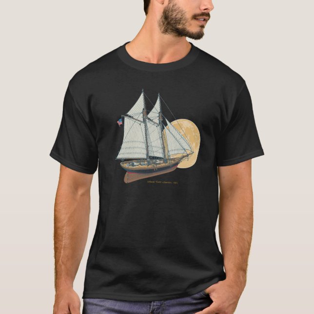 T-shirt Iate "América" da escuna, 1851 (Frente)