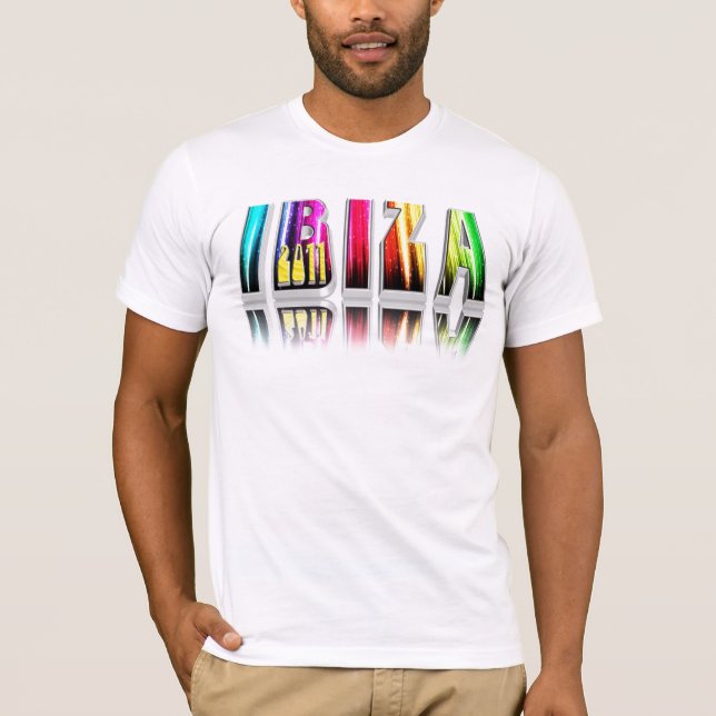 T-shirt Ibiza 2011 letras (Frente)