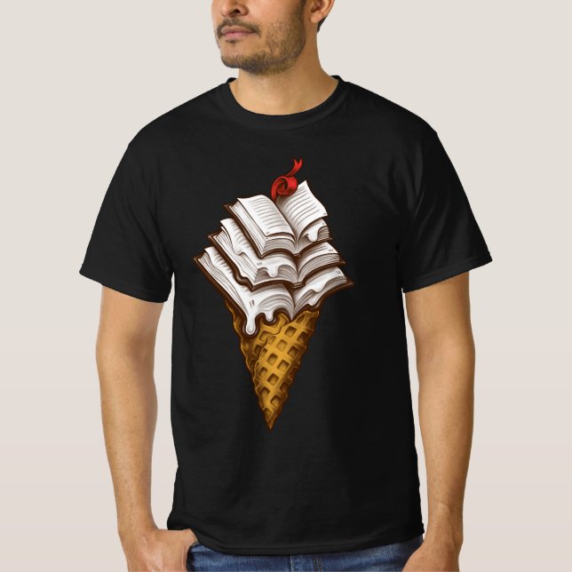 T-shirt Ice Cream Books (Frente)