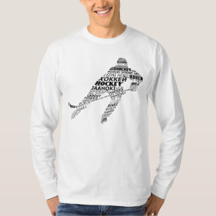 T-shirt Ice Hockey Languages Word Art