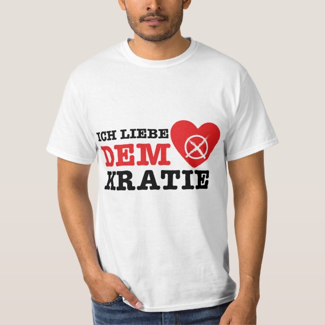 T-Shirt - Ich Liebe Demokratie (Frente)