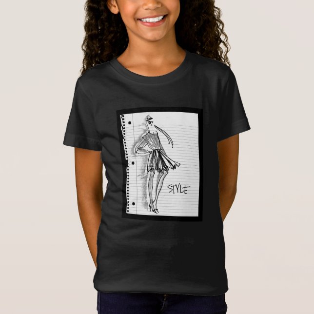 T-shirt Ícone do estilo de Apple selvagem | - esboço (Frente)