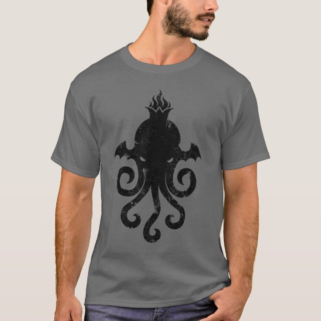 T-shirt Ícone do senhor Cthulhu Desvanecimento (Frente)