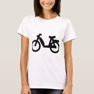 T-shirt ícone pequeno do moped